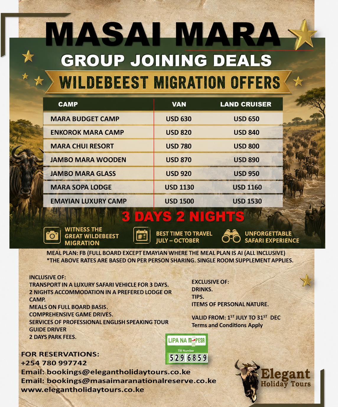 Wildebeest-Migration-3days Offers